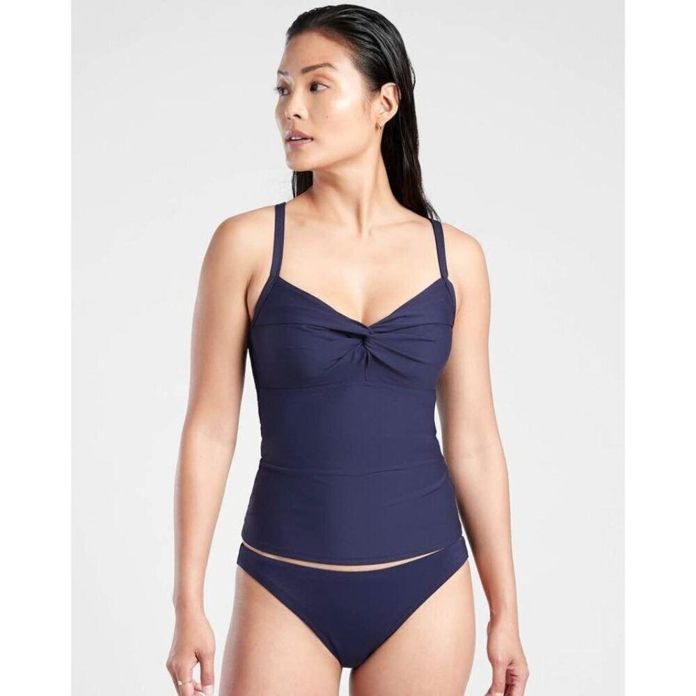 NEW Athleta | Twist Up Tankini Dark Blue Sz 34D/DD